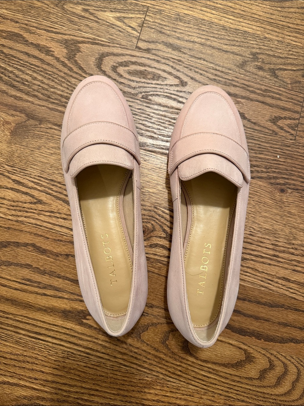 Talbots Blush Suede Penny Loafers
